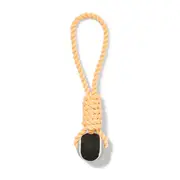 Juni Fetch Ball Rope Tug Dog Toy Orange