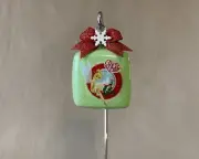 Peter Pan “Tinker Bell” 3” Cube Shaped Glass Ornament~Handmade In The USA! New!