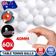 30/60Pcs 40mm Large Table Tennis Balls Training Ping Pong White AU STOCK
