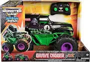 [Monster Jam] Official Smash & Bash Grave Digger Remote Control Indoor & Outdoor Vehicle, 1:15 Scale Repairable Monster Truck, Kids Toys for Boy and Girls Ages 4 and up