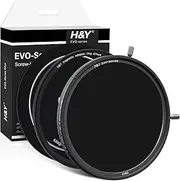 H&Y 67mm Variable ND Filter Variable ND3-32 Neutral Density Filter VND and CPL Screw in and Magnetic Lens Filter 2 in 1 with Magnetic Adapter Ring, EVO Series