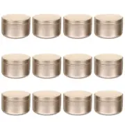 12pcs Candlestick Holder Candle Tins Lids Bulk Candle Storage Container