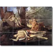 Nicholas Poussin Mythology Tile Mural PT06756. 32 x 24 (12) 8x8 tiles
