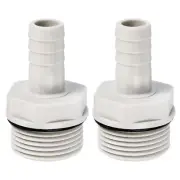 Hose Barb Fitting 13mm Barbed G3/4 Male Thread, 2 Pack Pipe Connector, Grey