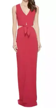 Nicole Miller L22317 Red Grayson Structured Heavy Jersey Dress Women's Size 6