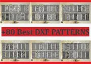 DXF DWG of PLASMA LASER AND ROUTER Cut -CNC+80 PANELS PATTERN P19-24