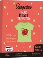 Iron Heat Transfer Paper for Dark Fabric 20 Sheets 8.5x11" T shirt Transfers ...