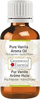 Greenwood Essential Pure Vanilla Aroma Oil (Suitable for Aroma Diffuser) Natural Therapeutic Grade 30ml (1 oz)