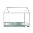 Bed Frame Wooden Kids House Frame Grey ROCK