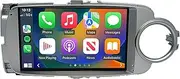 2+32G Carplay Android auto Head Unit for Toyota Yaris 2012-2017 GPS Stereo, 9'' Touch Screen Car Radio GPS WiFi Mirror Link Backup Camera Bluetooth FM/EQ MIC