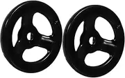 MUCKLILY Fire Handwheel Round Wheel Handle Outside Hose Bib Wheel Handle Gate Valve Handwheel Black Plastic