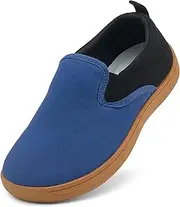 [nzzoo] Toddler Kids Wide Barefoot Shoes Girls Boys Minimalist Slip On Canvas Sneakers Lightweight Casual Walking Shoes Fit Naturally Zero-Drop Sole