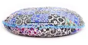Round Mandala Cushion Cover White Indian Patchwork Floor Seating Pillow Cover