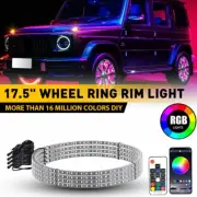 RGB Color LED Wheel Ring Lights Chasing Turn Signal Bluetooth APP Remote Control