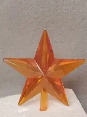 Plastic Star for CERAMIC CHRISTMAS TREES ~ Large chubby Amber/Aurora