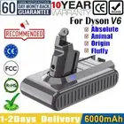 21.6V Replace V6 Battery For Dyson V6 SV03 SV05 SV09 DC58 DC59 Handheld Animal