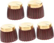 CIMAXIC 5Pcs Potentiometer Knobs Replacement for Electric Guitar Volume Control Durable Compact and Easy to Use Rotary Knobs for Amplifier and Audio Equipment