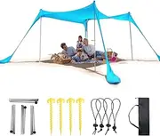 Socra Beach Sun Tent - Portable Pop Up Canopy Shelter Beach Tent Sun Shade | Lightweight Outdoor Tarpaulin Setup | UV Protection Obelle for Camping, Fishing, Bo