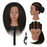 Mannequin Head 100% Real Hair for Cosmetology Manikin 14 Inch Training Practice