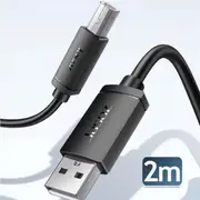 2M JASOZ USB Cable for Printer Brother Canon Dell Epson HP Male Type A to B