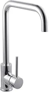 ACA International WELS Kitchen Tap Gooseneck Kitchen Sink Mixer Taps Faucet 360° Swivel Spout Vanity Basin Mixer Solid Brass Tap(Polished Chrome)