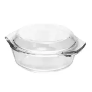 Transparent High Boron Glass Serving Bowl with Lid Fettuccine Pasta Baking Dish