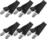 CVUTOVO 6pcs Adjustable Multi-functional Boot Clips Elastic Non-slip Straps Clothes Accessories for Motorbike Cargo Durable Fixing Clips for Pants Mattresses