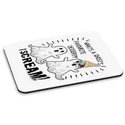 What's A Ghost's Favourite Dessert I Scream PC Computer Mouse Mat Pad Funny