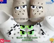 4 Pack Quirky Funny Angry Eyes Boys Girls Shoe Charms For Crocs Jibbitz AU SHIP