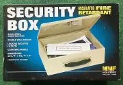 MMF Industries Locking Fire-Retardant Security Cash Box