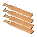 4Pcs Bamboo Drawer Dividers Accessories Expandable 33.5cm-43cm for Kitchen