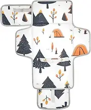 Reusable Changing pad Baby with Tissue Pocket Diaper Changing pad Portable with Built-in Pillow