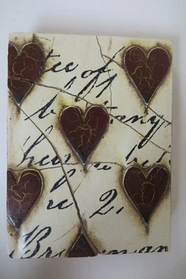 Sid Dickens NEW Memory Block Tile Love Red Hearts Script T 01