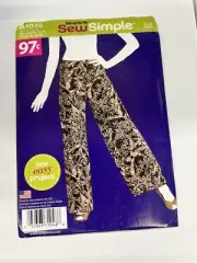 Simplicity Pattern Sew Simple A1048 Pants Sz 8-18US