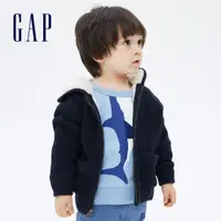 在飛比找蝦皮商城優惠-Gap 男幼童裝 仿羊羔絨連帽毛衣外套-海軍藍(703949