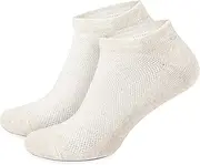 [FlaxSox] LinoSock™ SportWear Quick-Dry Mesh-Knit Organic Linen Ankle Socks for Men