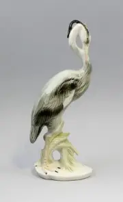 9942269-ds Gray Herons Wagner & Apel Porcelain Figurine Bird H23cm