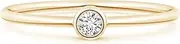 [PURE IGNIS] Solitaire Lab Grown Round Diamond Stackable Ring in 14k Gold