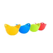 Poached Cups Moulds For Kitchen 4Pcs Silicone Egg Poacher Poaching Pods Pan