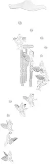 Wind Chimes Antique Resonant 5 Tubes Love Angel Wind Chime Bells Hanging Living Bed Home Decor Gift Car Outdoor Yard Garden Deco Wind Chimes Wind Chimes Outdoor (Size : Silver)