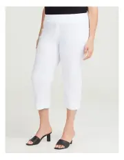 [Taking Shape] Expose Split Hem Crop Pant in White