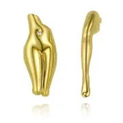 Culturesse Body Series No2 Esmer Mismatching Fashion Earrings 18K Gold Plating