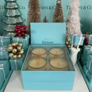 Tiffany&Co Sheer Tiffany Scented Candle Votive Set Of 4 W Box New