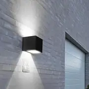 SOTTLOT Solar Wall Lights, 4000K 700LM Up and Down Solar Lights Outdoor Waterproof, Super Brightness Cube Design LED Solars Outdoor Light Decorative for Porch Patio Yard Fence