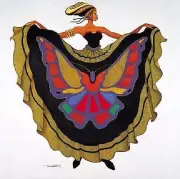 Le Papillion, an African American, Black Art Print by Albert Fennell