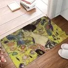 Klimt Oil Painting Bath Mat Doormat Flannel Carpet Balcony Rug Home Decoration
