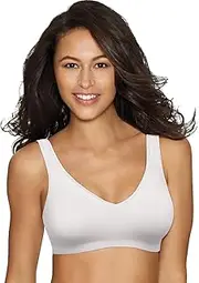 [Hanes] Women's Smooth Comfort Wireless Bra, Seamless Full-Coverage T-Shirt Bra, Moisture Wicking, Single & 2-Pack