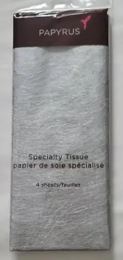 PAPYRUS TISSUE PAPER Metallic Silver Texture 4 Sheets For Any Occasion