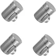 4pcs Stainless Steel Flour Container Seasoning Jar Round Flour Strainer Fine Mesh Strainer
