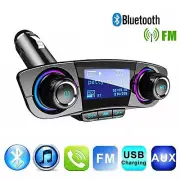 Car Bluetooth FM Transmitter MP3 Player Hands Free Radio Adapter USB Charger Kit